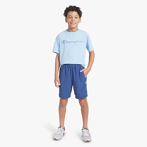 Champion Big Kid Boys Cargo Short, Small (8), Blue