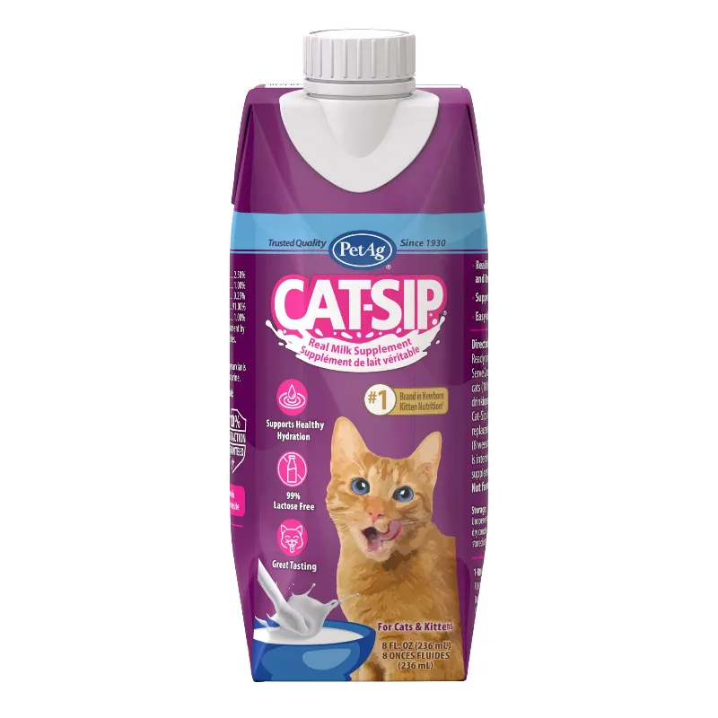 Petag Cat-Sip Real Milk Supplement Cat Treat, 8.6 oz | PetSmart
