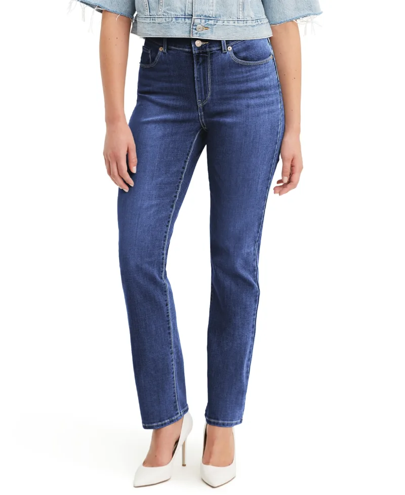 Levi's Women's Classic Mid Rise Straight-Leg Jeans - Lapis Dark Horse