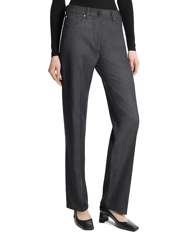 Michael Kors Collection Stovepipe Straight Leg Jeans in Midnight