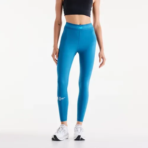 New Balance Women's NYC Marathon AC Legging 25" - Blue (Size 2XL)