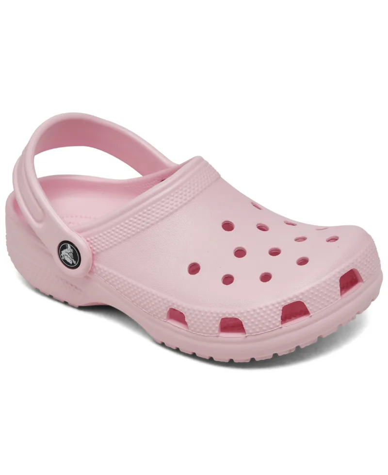 Crocs Little Girls Classic Clog Sandals from Finish Line - Pink Milk