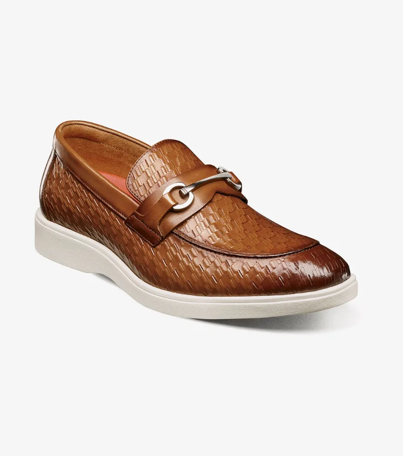 Stacy Adams Shoes Salyer Moc Toe Bit Slip On Tan Size 9.5