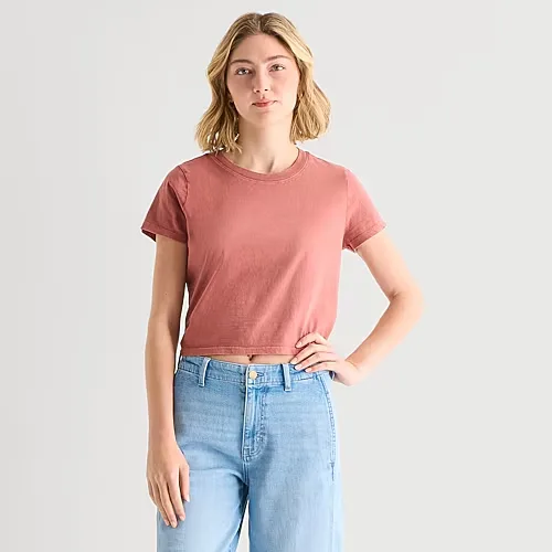 A.N.A Womens Crew Neck Short Sleeve T-Shirt, Xx-large, Pink