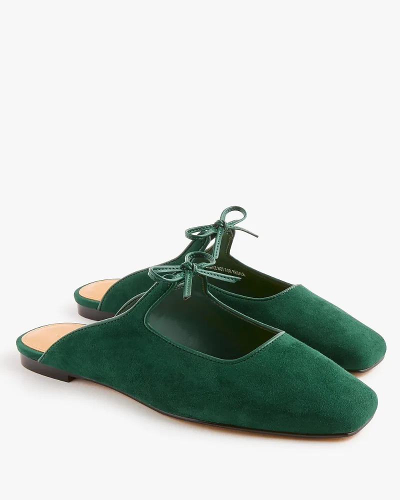 Bow slip-on mules