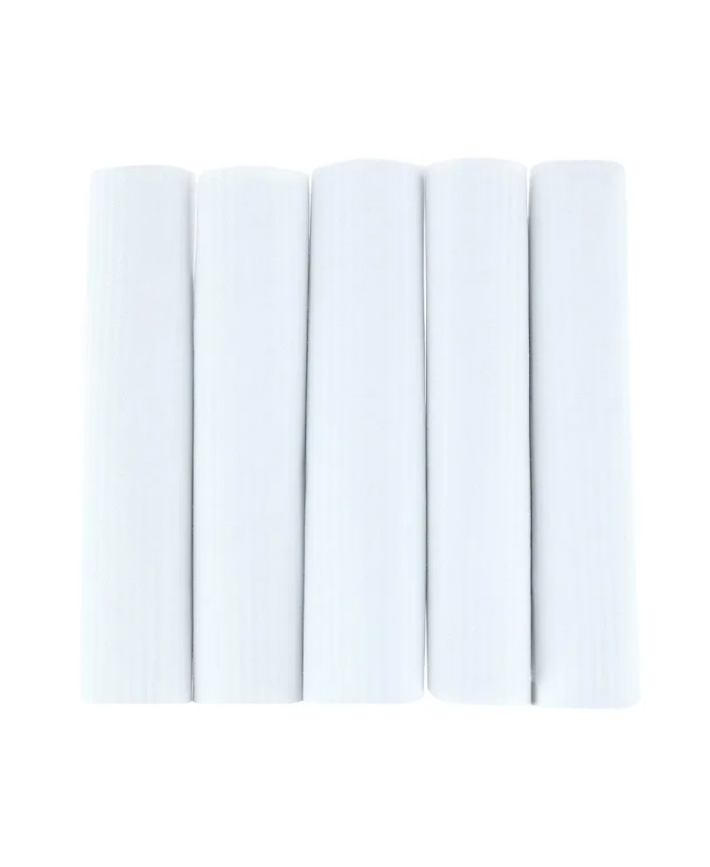 Trafalgar Men's Premium Cotton Handkerchiefs (Box of 5) - White