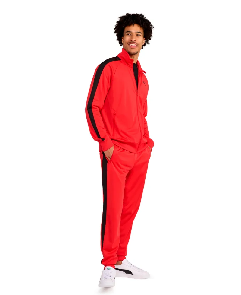 Puma Men's Essential T7 Full-Zip Track Jacket - For All Time Red-puma Black