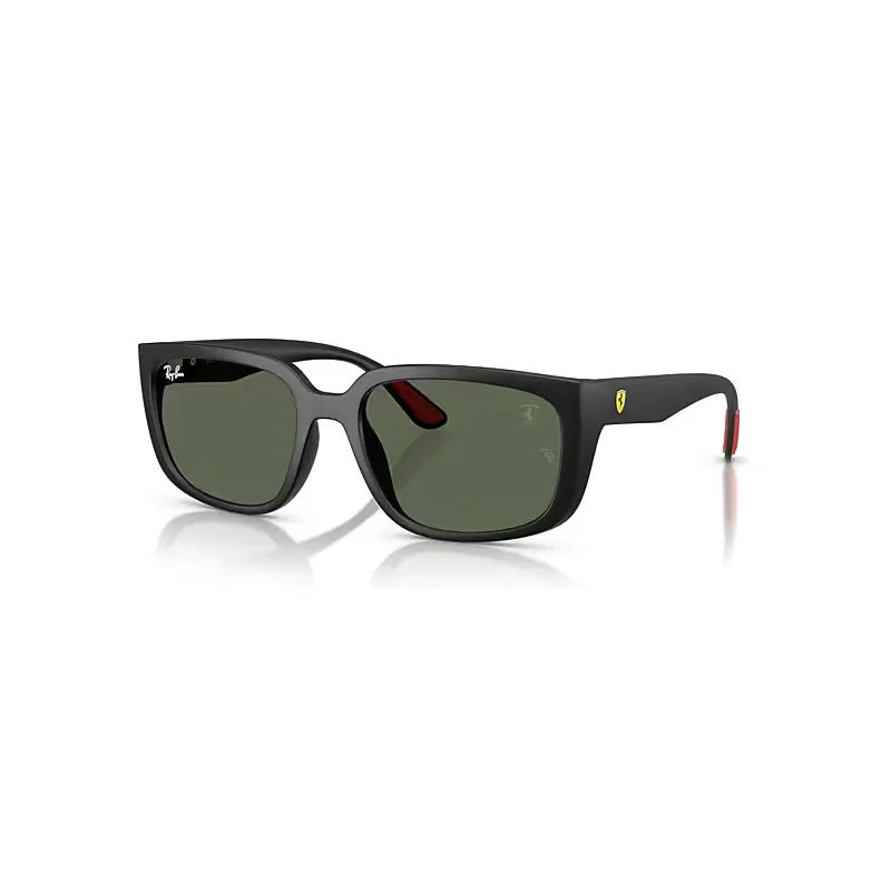 Ray-Ban Rb4443m Scuderia Ferrari Collection Sunglasses Matte Black Frame Green Lenses 57-19