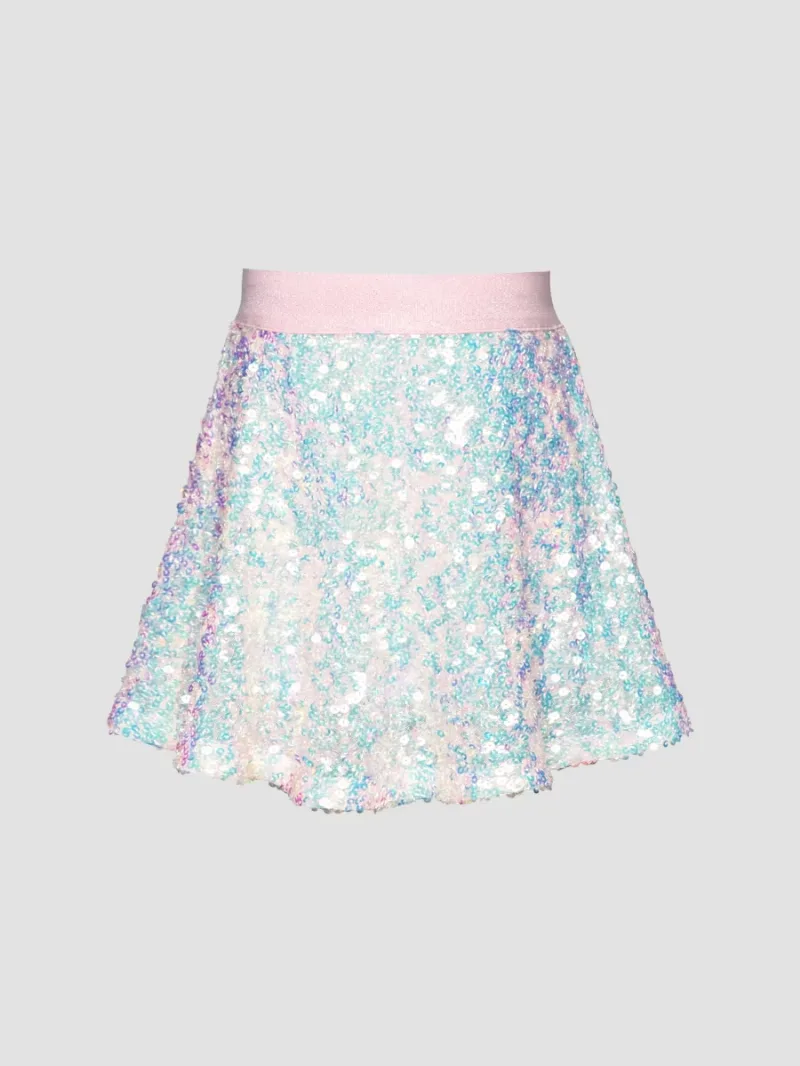 Girl's Little Girl's & Girl's Sequined Skater Skirt - Pink - Size 4
