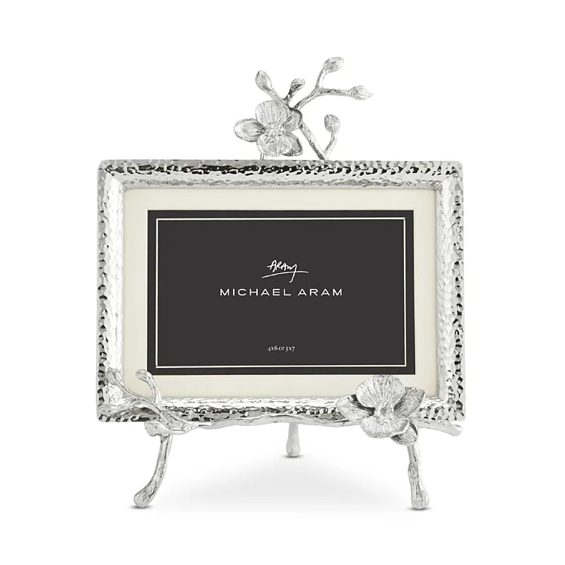 Michael Aram White Orchid Easel Frame, for 4 x 6 Photo