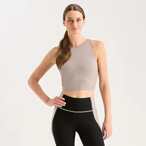 Xersion EverUltra Womens Crew Neck Sleeveless Active Tank Top, Xx-large, Gray