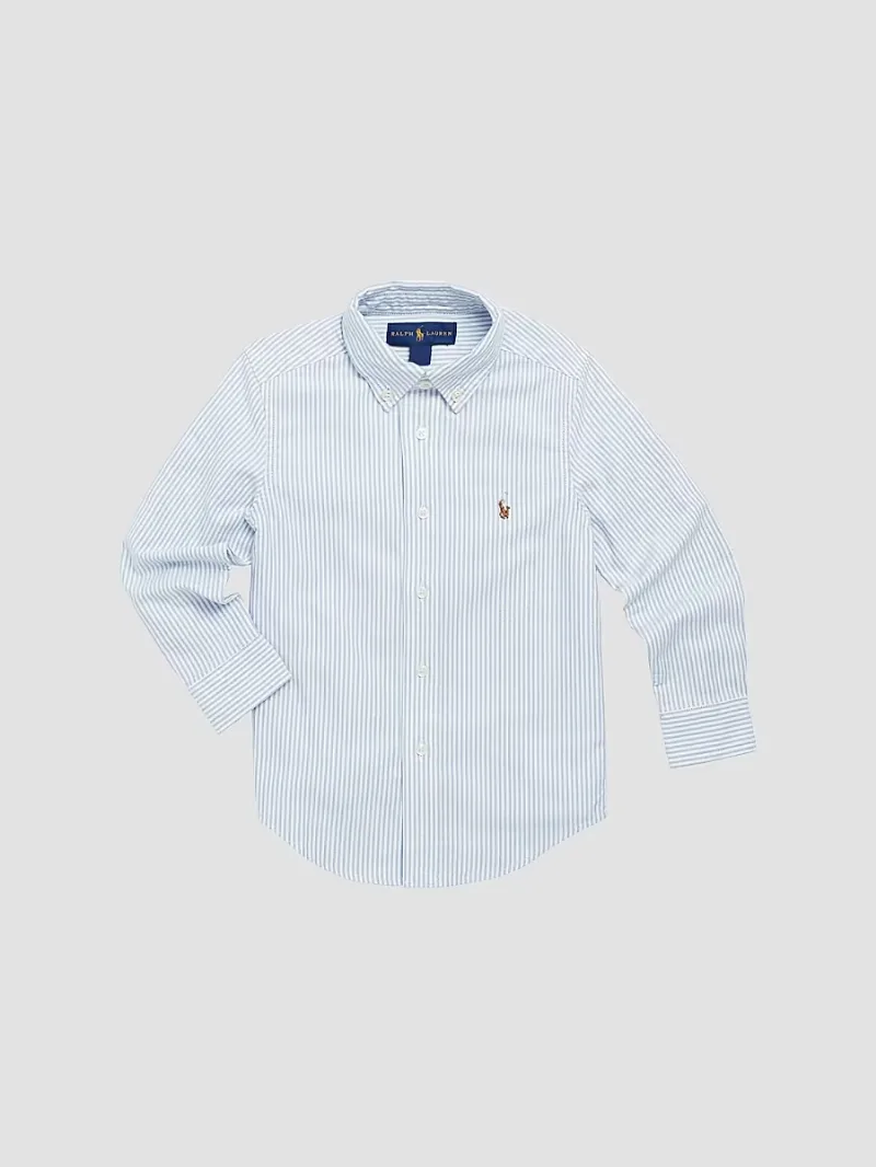 Little Boy's & Boy's Cotton Oxford Sport Shirt - Light Blue - Size 5