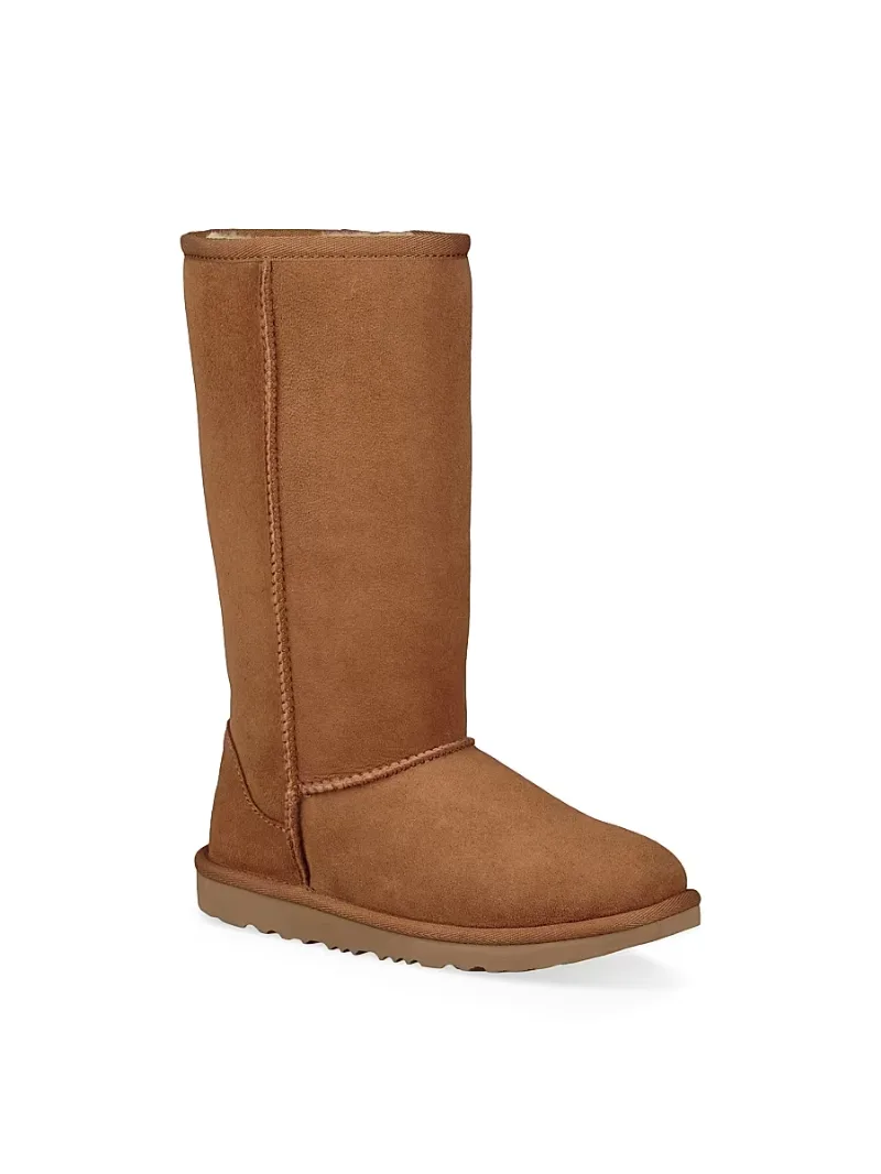 UGG Unisex Little Kid's & Kid's Classic Tall II Shearling Boots - Chestnut - Size 13 (Child)