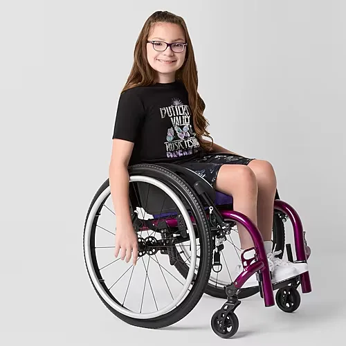 Thereabouts Shine Little & Big Kid Girls 6" Adaptive Seated Wear Bike Short, Xx-small (4-5), Purple