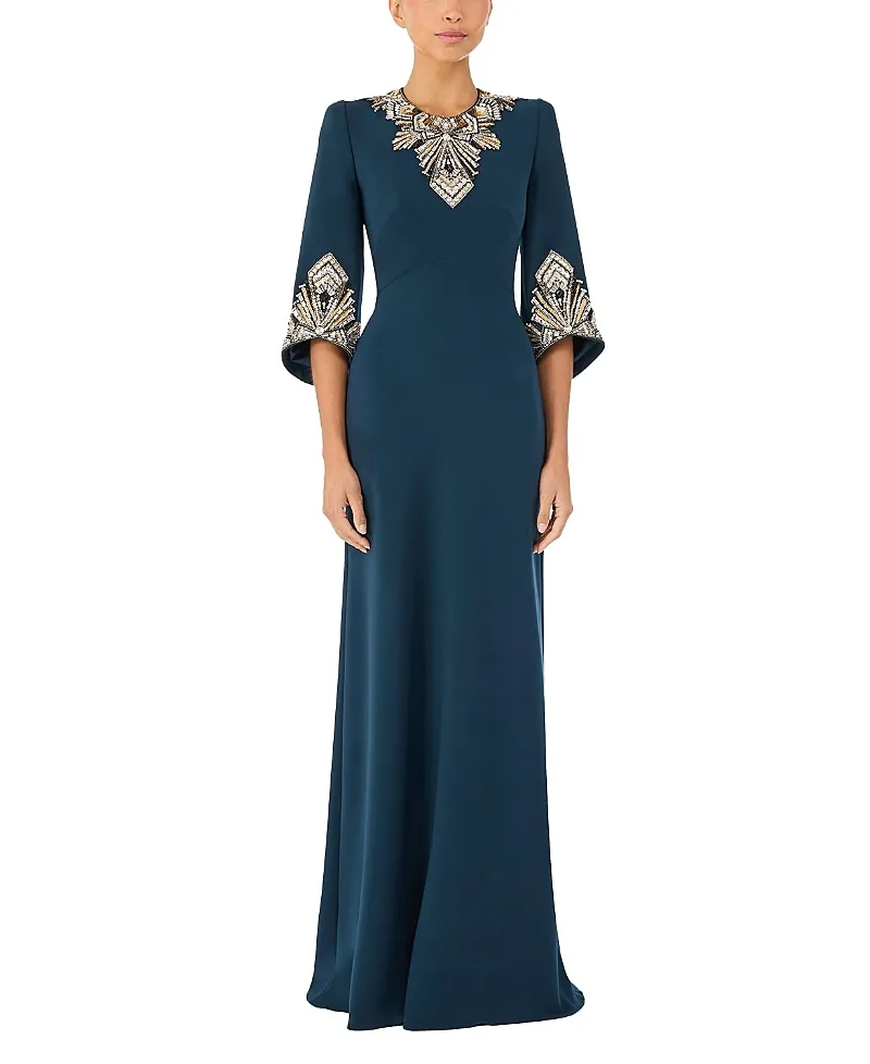 Jenny Packham Ice Cascade Embellished Dress