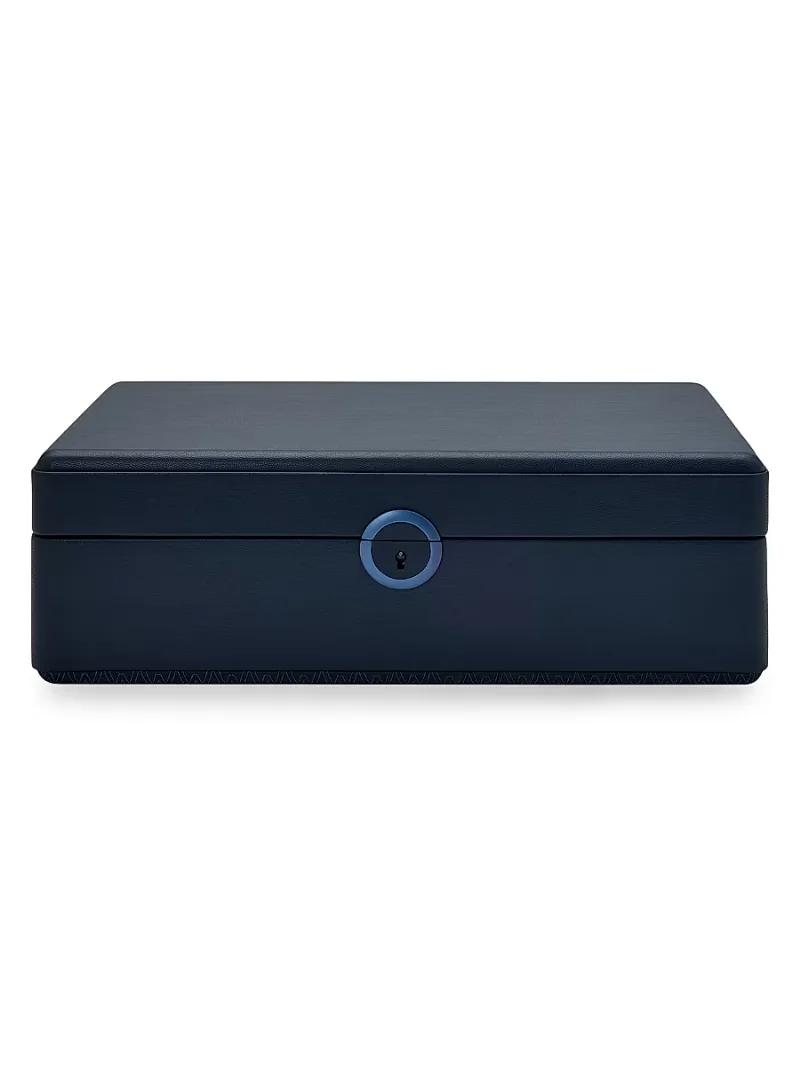 Wolf Earth 5-Piece Watch Box - Midnight Blue