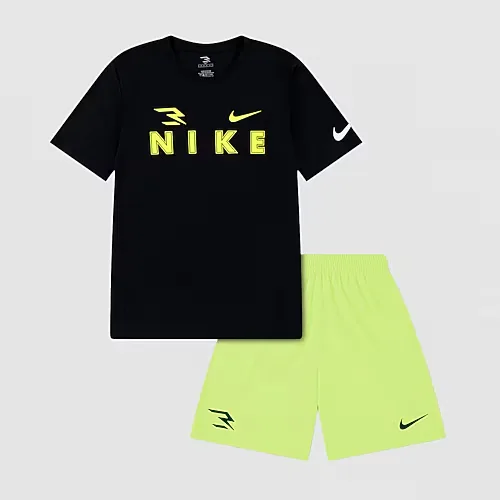 Nike 3BRAND by Russell Wilson Big Kid Boys 2-pc. Short Set, 12, Black