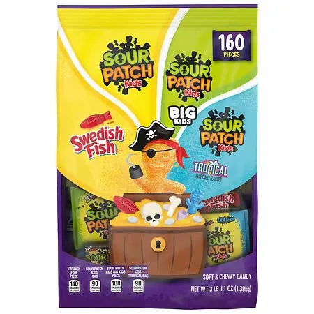 Sour Patch Halloween Candy Variety Pack, Trick or Treat Bags - 49.1 oz