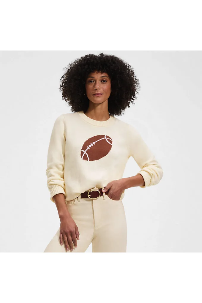 Women's Drifter Sports Icon Sweater - Lands' End - Ivory - M