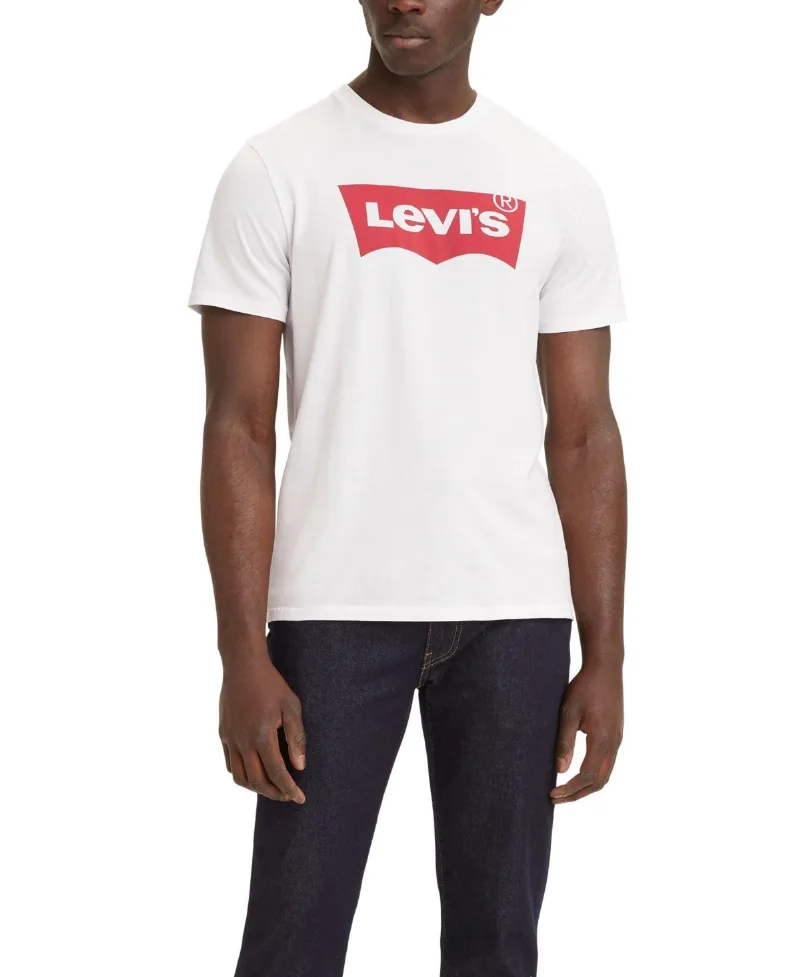 Levi's Men's Graphic Logo Batwing Short Sleeve T-shirt - White