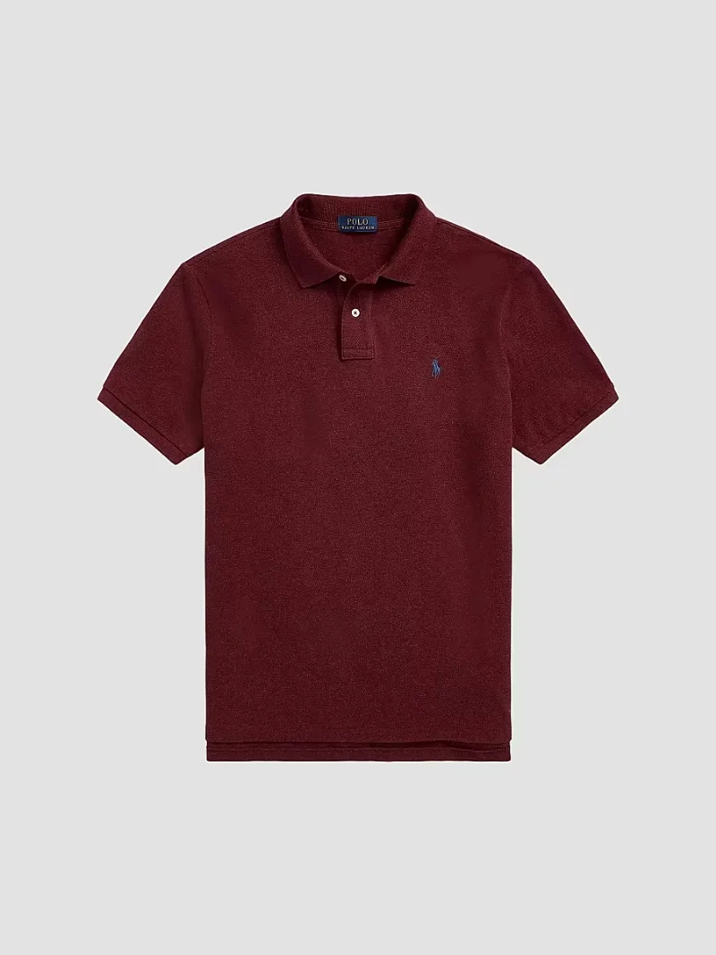 Men's Basic Mesh Polo Shirt - Spring Wine - Size XL