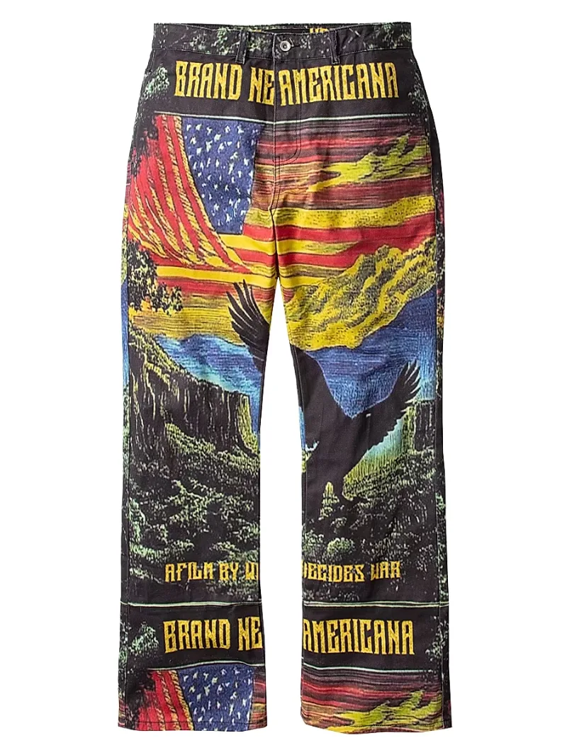 Who Decides War Men's Film Cotton Trousers - Multi - Size 36