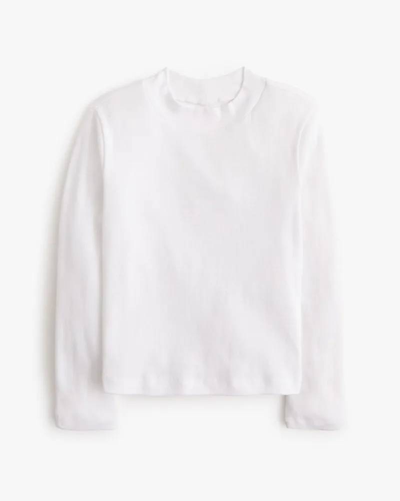 Girls' 100% cotton mockneck tee