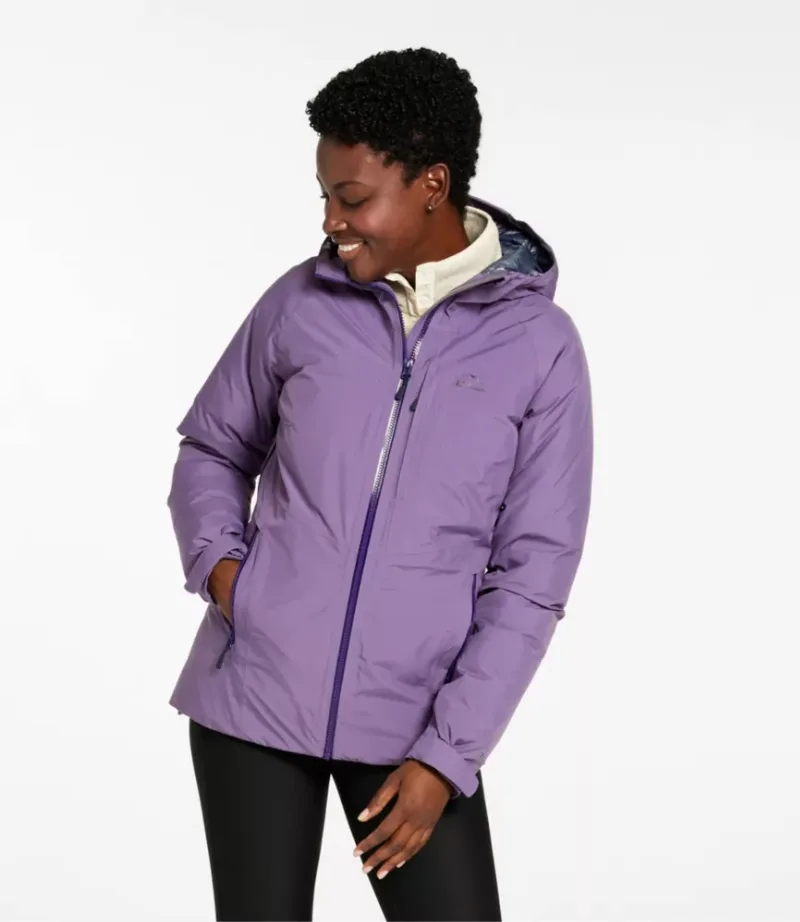 L.L.Bean Women's Waterproof Ultralight Down Jacket Muted Purple XXS, Nylon L. L.Bean