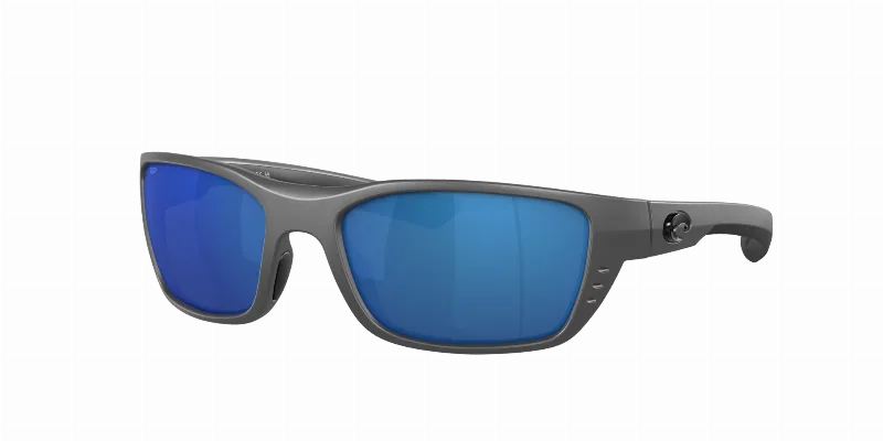 COSTA Unisex Sunglasses Whitetip  -  Frame color: Matte Gray, Lens color: Blue Mirror
