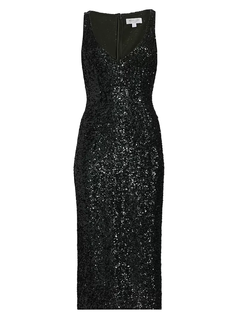 Women's Sequined Sheath Cocktail Dress - Bottle - Size 2