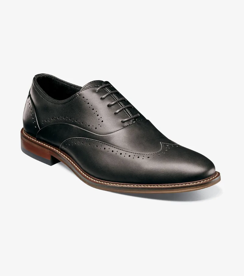 Stacy Adams Shoes Macarthur Wingtip Oxford Black Size 12
