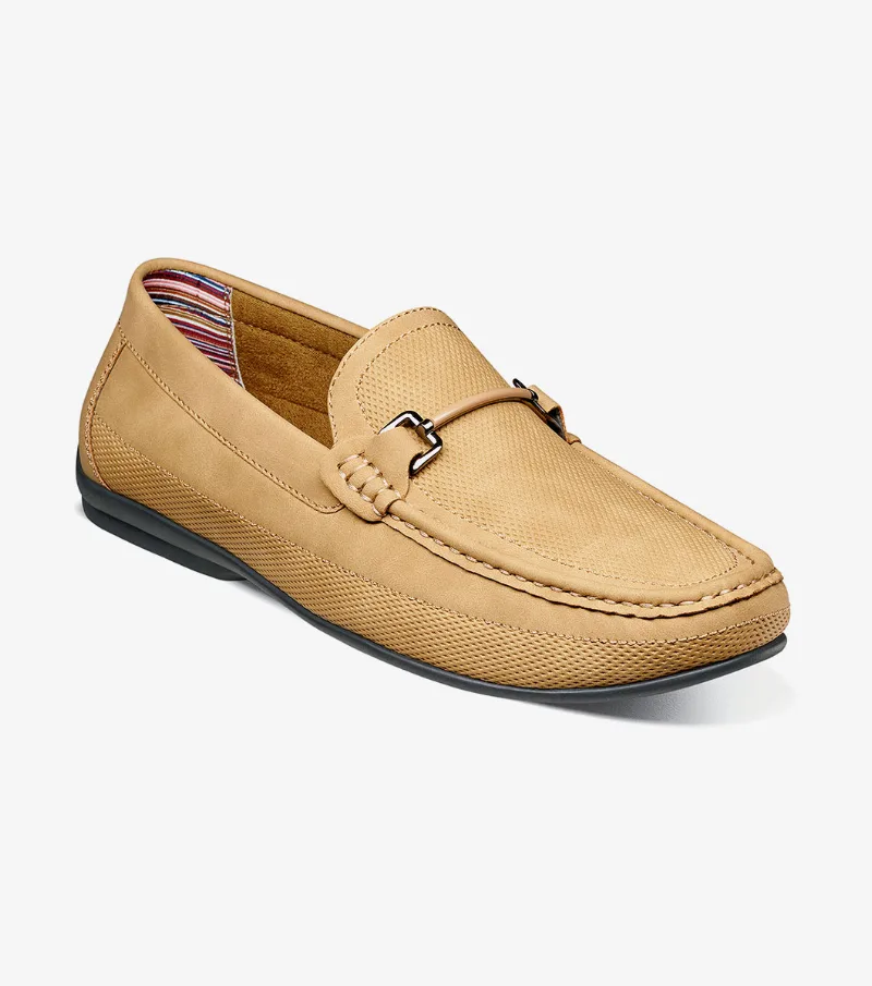 Stacy Adams Shoes Colton Moc Toe Bit Slip On Khaki Size 7.5