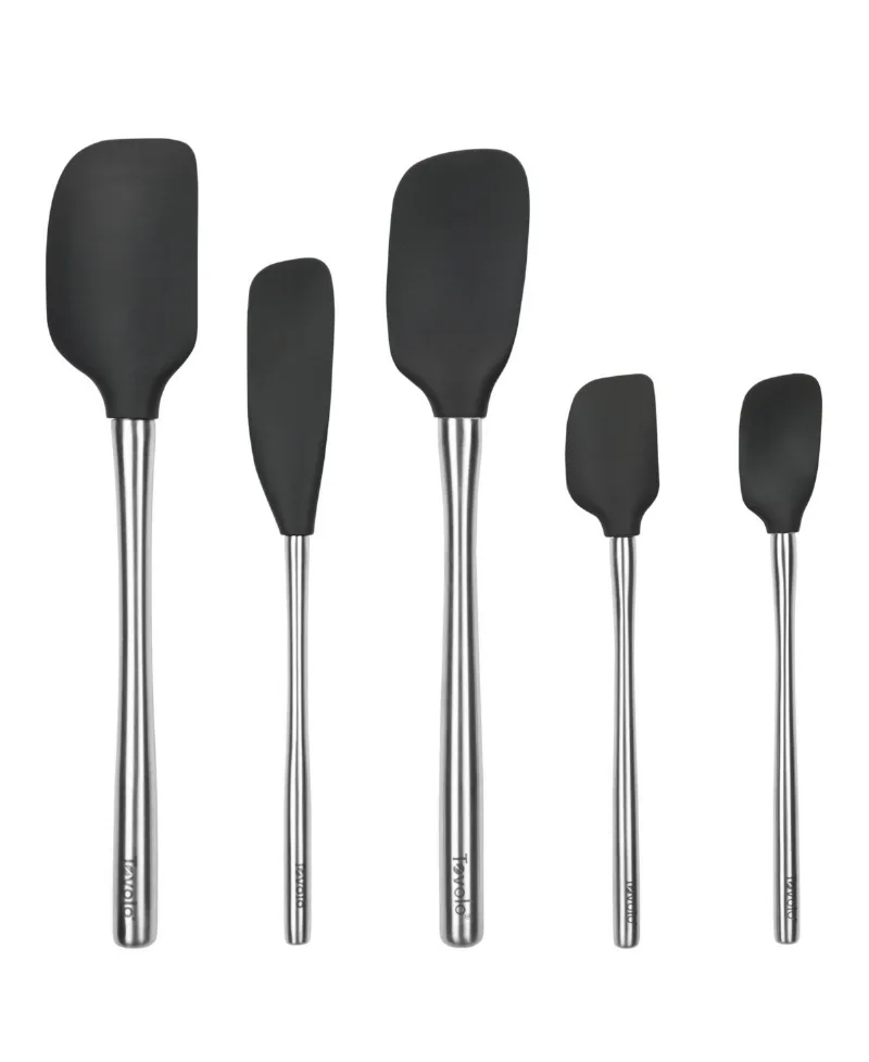 Tovolo Flex-Core 5-Pc. Stainless Steel Handle Spatula Set - Black