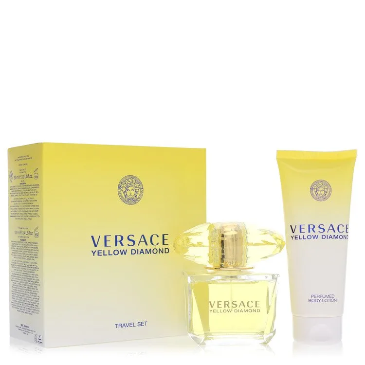 Versace Yellow Diamond for Women, Gift Set (3 oz EDT Spray + 3.4 oz Body lotion)