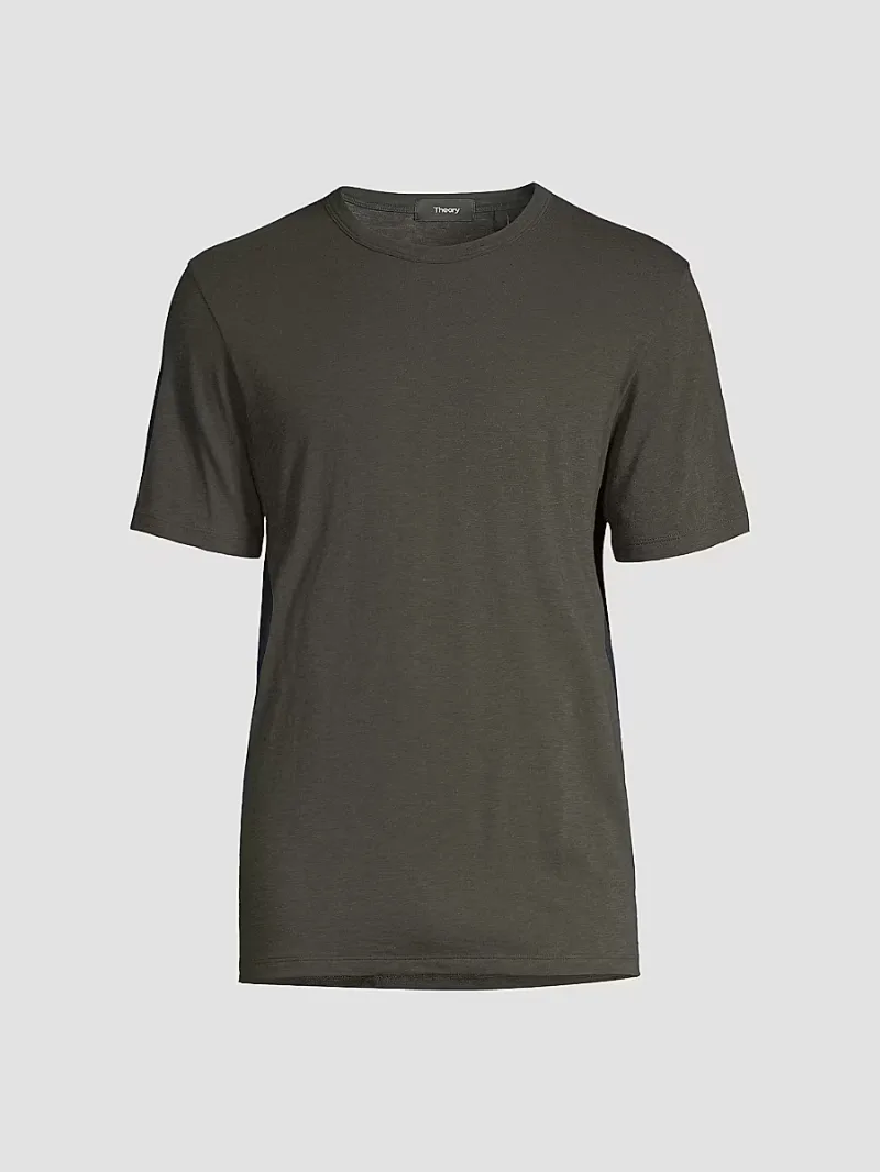 Theory Men's Essential Short-Sleeve Cotton T-Shirt - Black - Size Medium