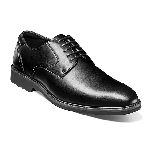 Stacy Adams Vinson Mens Round Closed Toe Oxford Shoes, 10 1/2 Medium, Black