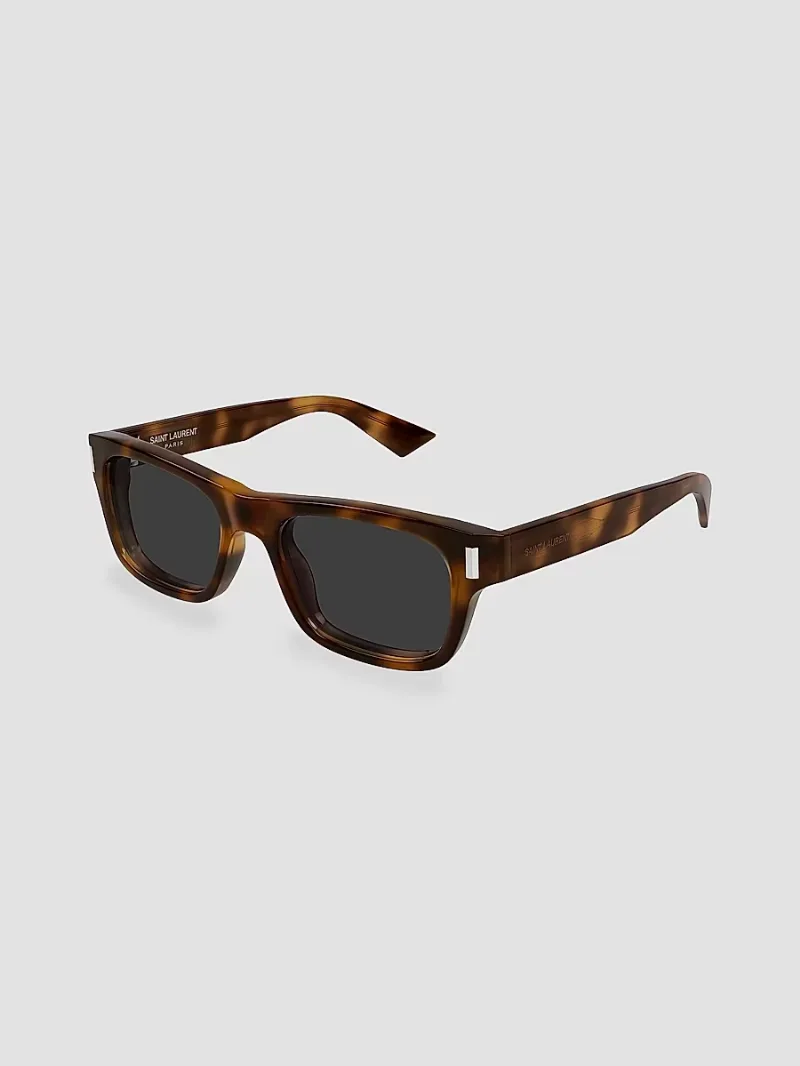 Saint Laurent Men's 53MM Rectangular Sunglasses - Havana