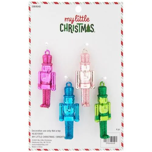 Mini Glitter Nutcracker Ornaments