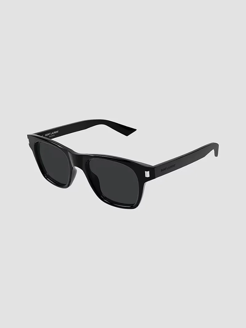 Saint Laurent Women's Vertical Web 55MM Square Sunglasses - Black