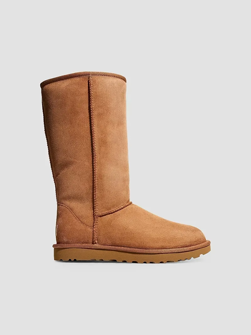 UGG Women's Women's's Classic Tall II Shearling-Lined Suede Boots - Chestnut - Size 5