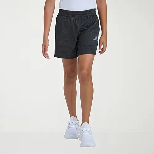 adidas Big Kid Boys Mid Rise Pull-On Short, Large (14-16), Gray