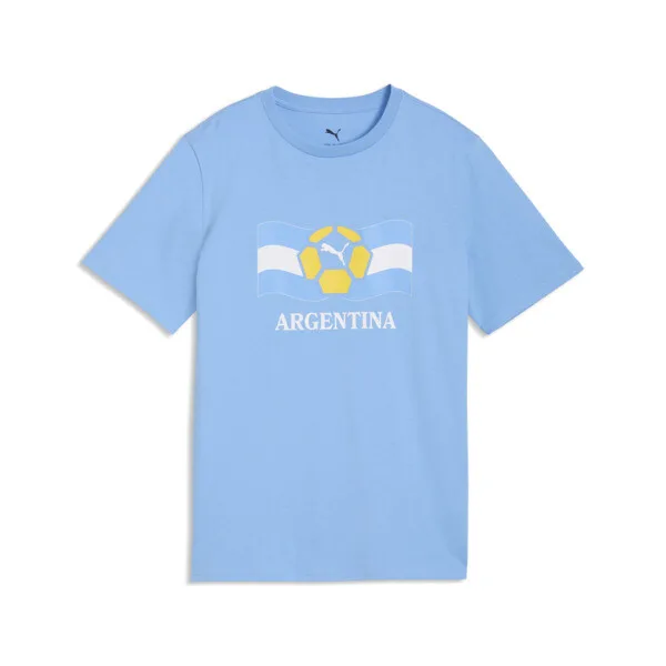 Playera PUMA Fanpack Juvenil en Talle 5-6Y Team Light Blue/PUMA White