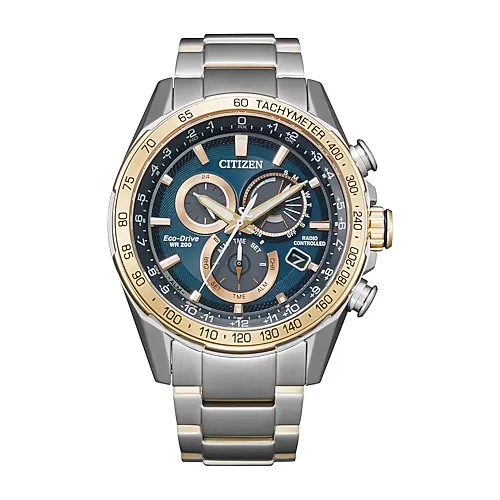Citizen Mens Chronograph Two Tone Stainless Steel Bracelet Watch Cb5916-59l, One Size