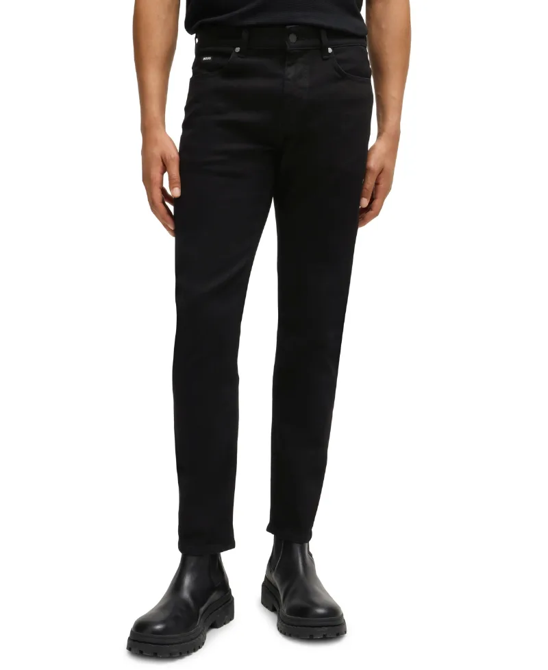 Boss by Hugo Boss Men's Italian Denim Slim-Fit Jeans - Black