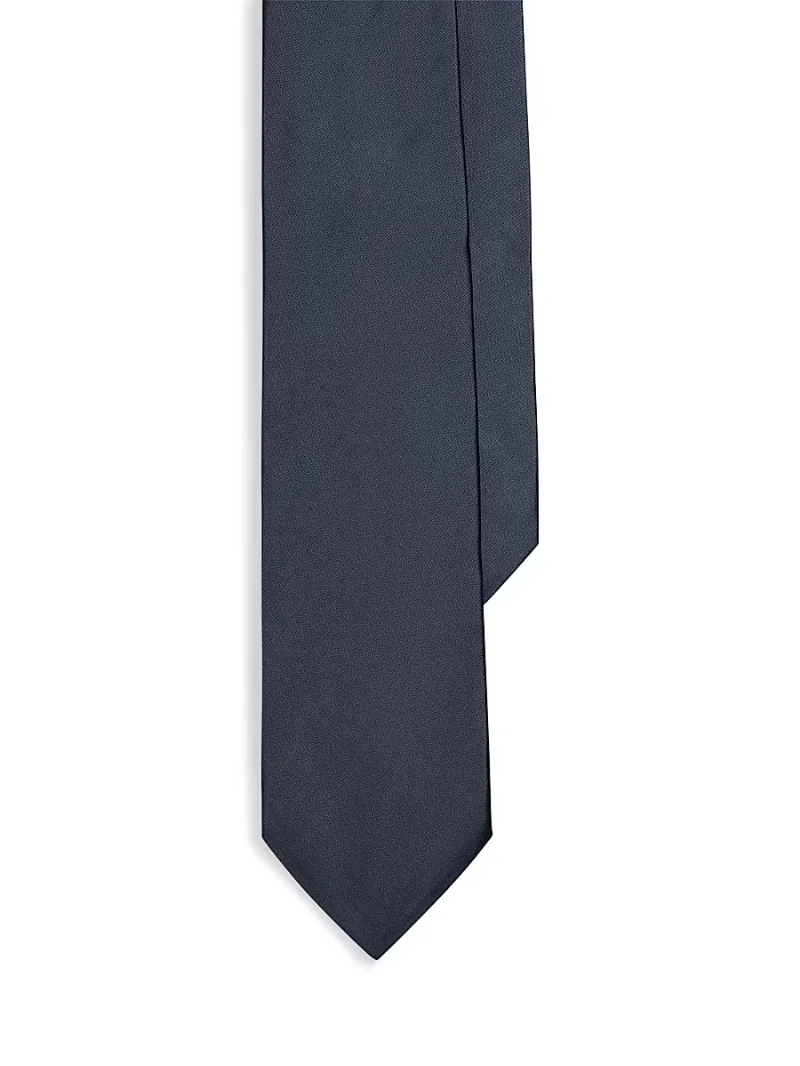 Ralph Lauren Purple Label Men's Solid Silk Tie - Dark Navy