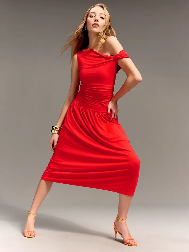 Old Navy x Christopher John Rogers One-Shoulder Maxi Dress