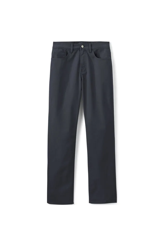 Men's Travel Kit Comfort Waist Classic Straight Fit 5 Pocket Pant - Lands' End - Gray - 31 30