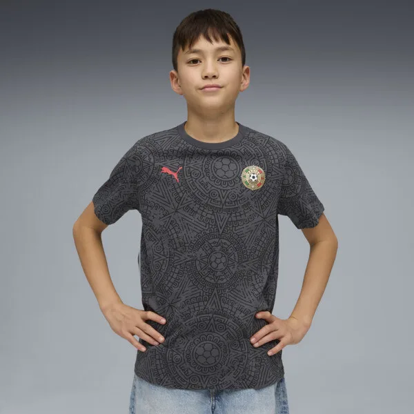Playera PUMA Estampada Fanpack México Juvenil en Talle 5-6Y Negro/PUMA Rojo