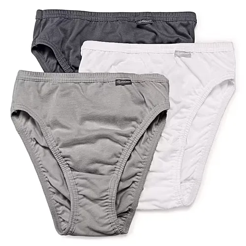 Jockey Elance French Cut - 3 Pack- 1487, 5, Grey Charcoal Blac