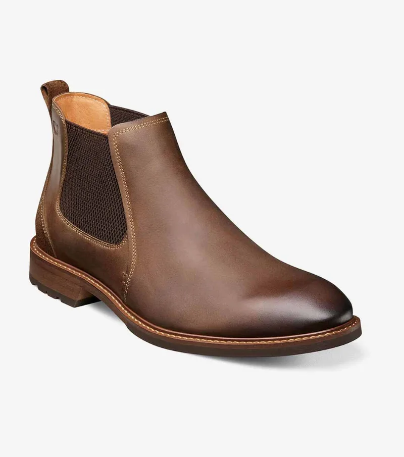 Florsheim Shoes Lodge Plain Toe Gore Boot Brown CH Size 7